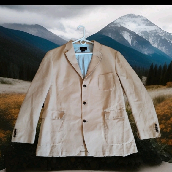 BROOKS BROTHERS Men’s “346” LINEN Blend BLAZER COAT Long Sleeve sz XL